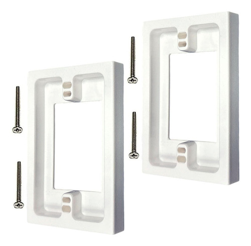 Extensor De Caja De Superficie Poco Profunda Blanco 2 Piezas