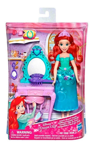 Tocador Real Ariel Con Accesorios Disney Princess