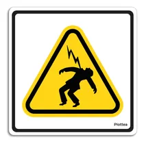 Comprar Señalamiento Riesgo Electrico Icono Peligro Señaletica 20x20