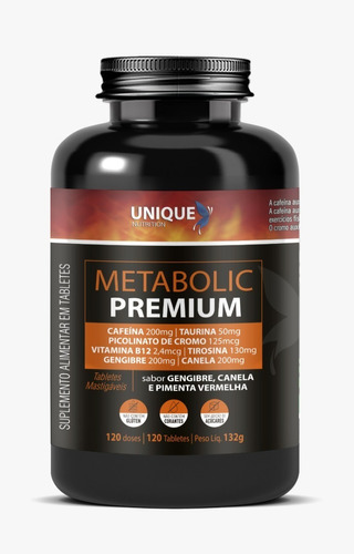 Kit 02 X Metabolic Premium 120 Tabletes - Unique Nutrition Sabor Neutro