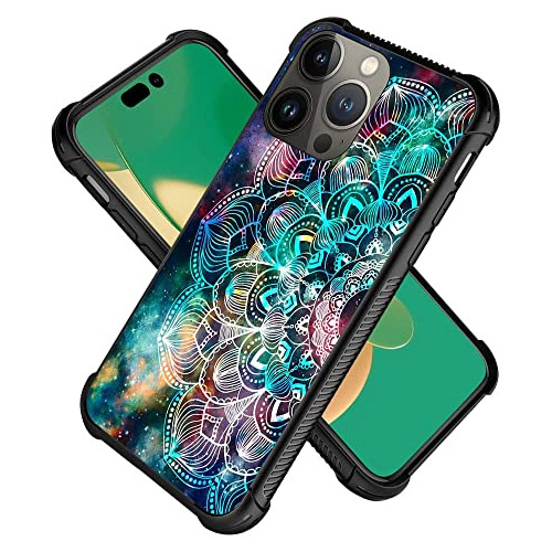 Djsok iPhone 14 Pro Max Case,galaxy Mandala Design iPhone 14