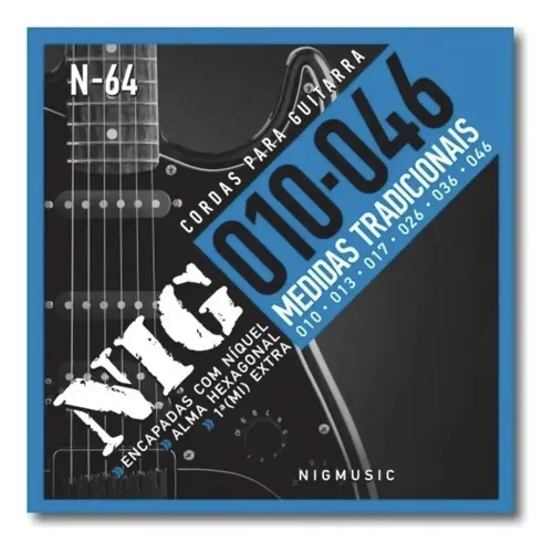 Nig N64 Encordoamento Guitarra Elétrica 010 Tradicional | MercadoLivre