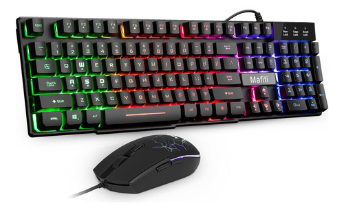 Mouse+teclado C/cable Para Videojuegos Usb, 3200 Ppp, Pc