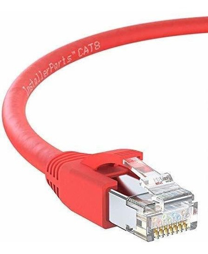 Installerparts Cable Ethernet Cat8 Cable De 10 Pies - Rojo -