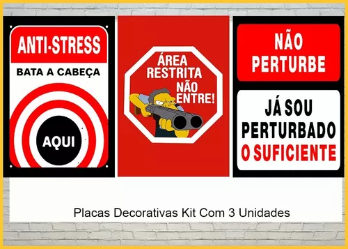 Placa Decorativa Frases Engraçadas Avisos Quarto Sala