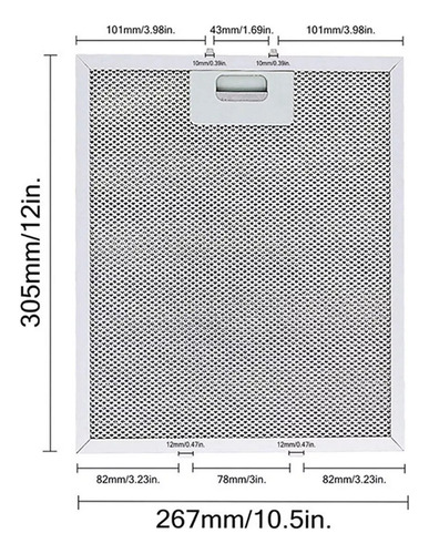 Ba Filtro De Extractor Filtro De Cocina Pieza 30,5 Cm X