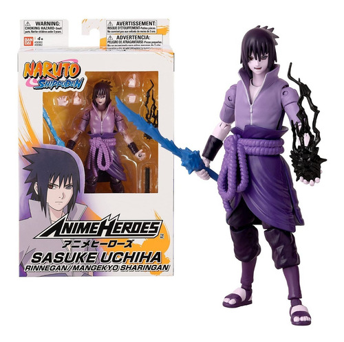 Figura Sasuke Uchiha Rinnegan Mangekyo Anime Heroes Naruto