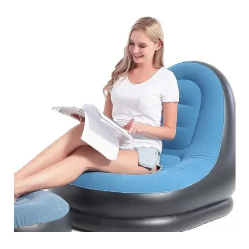 Sillones Sofá Inflable Portátil Plegable Con Reposapiés