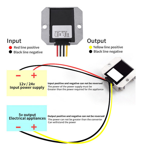 Para * Dc-dc 12v/24v A 5v 5a 25w Voltaje Escalón Módulo Buck