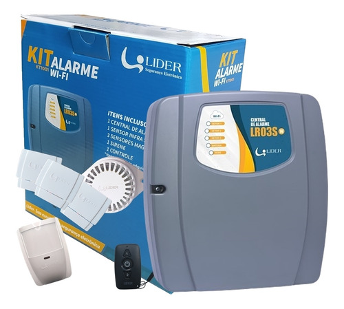 Kit  Alarme Wifi Com App Para Protecão Contra Roubo Lider