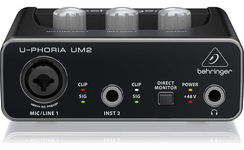 Behringer U-phoria Um2, Interfaz De Audio Usb.