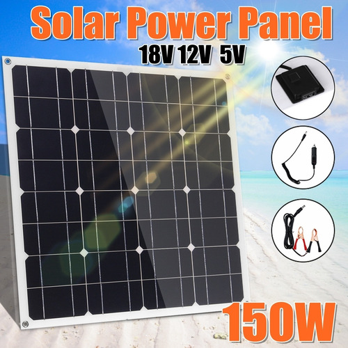 Imagen 1 de 8 de 150w 18v Flexible Eva + Mascota Monocristalino Panel Solar C