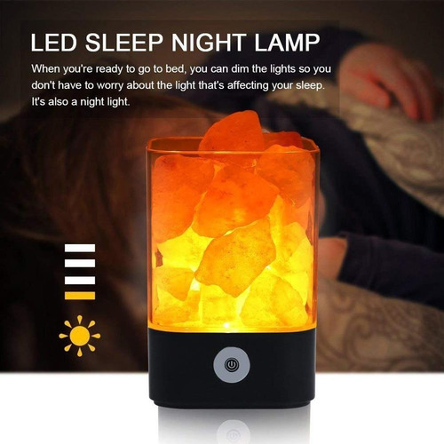 Imagen 3 de 4 de Lámpara De Sal Led Himalaya Usb 7 Colores