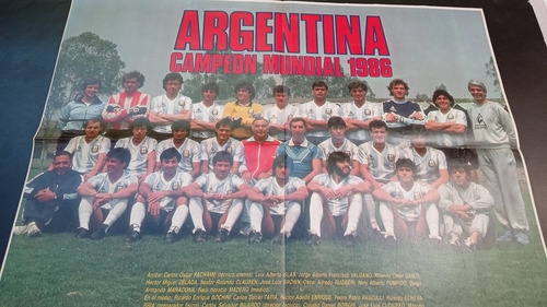 El Gráfico 3483 Póster Argentina Campeón Mundial 8/7 1986 E (Usado)