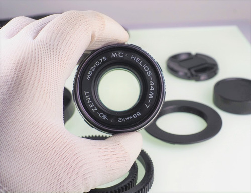 Imagem 2 de 4 de R$780 Helios 44m-7 58mm F2 M42 Kit Desclik +adaptador+extras