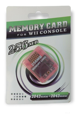 Memory Card Consola Game Cube Y Wii Capacidad 256mb