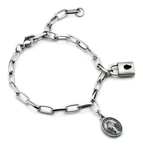 Pulseira Inox Cadeia De Consagração A Nossa Senhora