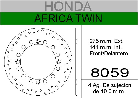 Disco Freno Hd Delantero Honda Africa Twin