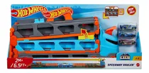 Comprar Mega Camion Hot Wheels Juguete Carro Remolque Pista Coleccio Celeste
