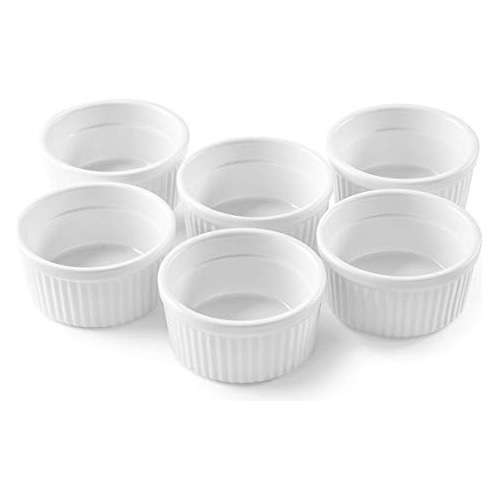 Moldes De Porcelana, Juego De 6 (blanco, 4 Oz)