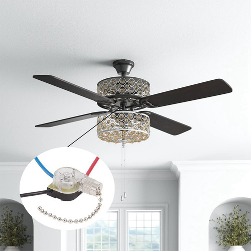 Ventilador De Techo S8crystally, Paquete De 3 Luces, Ventila