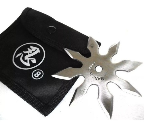 Shuriken 8 Puntas Con Funda Steel 10 Centimetros 