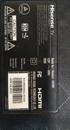 Main Hisense 65u6h (Usado)
