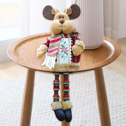 Adornos Navideños Muñeca Para Centro De Mesa Alce Medio