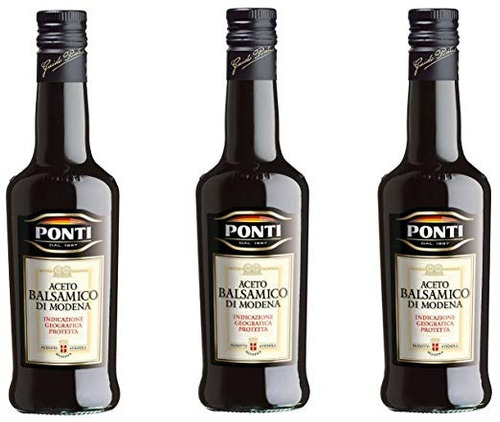 Kit 3 Vinagre De Ponti Aceto Balsamico Di Modena 500ml