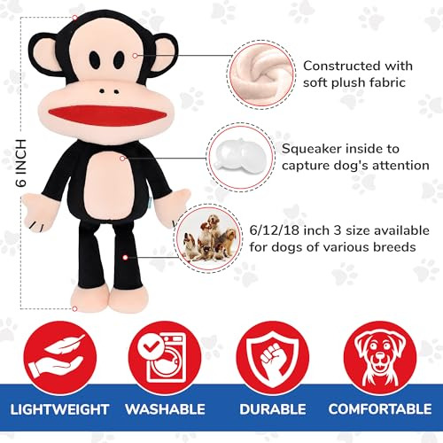 Juguete Para Perro Multipet Paul Frank 15 Cm Multicolor