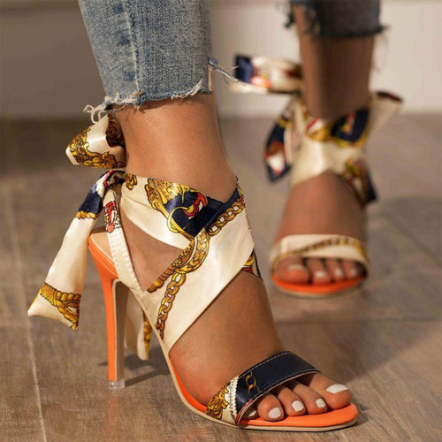 R Sandal Para Mujer, Tacones Altos, Modernos, De Verano, Cab