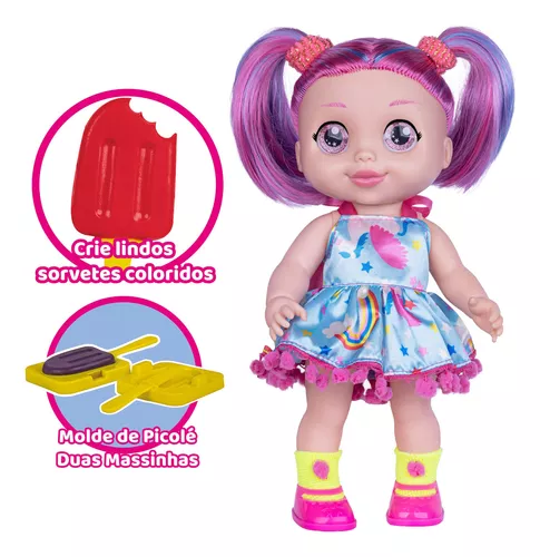 Kit Maquiagem Infantil Boneca Sorvete