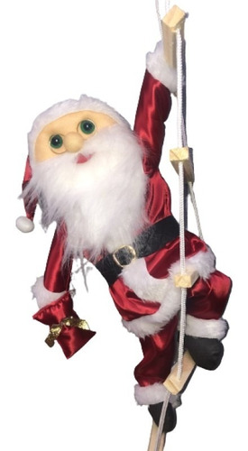 Boneco Papai Noel Vermelho Escada Enfeite Natal Decoração