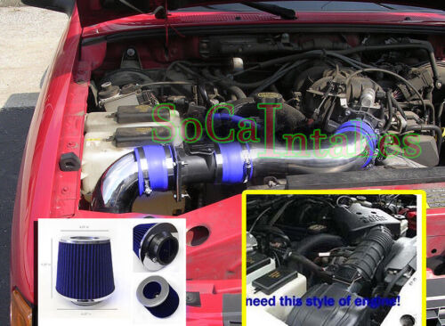 Blue 2pc Air Intake Kit For 2001-2003 Ford Explorer Spor Ttz