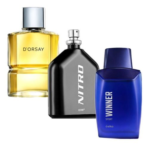 Perfume Dorsay + Nitro Negra + Winner S - mL a $481