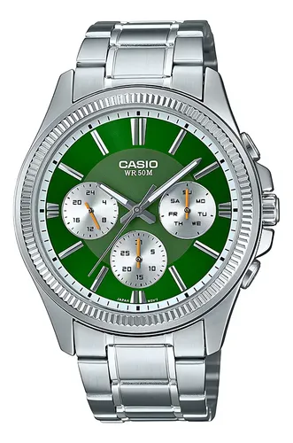 Reloj Casio Mtp-1375d-3a Acero Hombre Plateado | Cuotas sin interés
