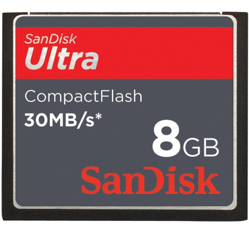 Imagem 2 de 5 de Compactflash Card Sandisk Ultra 8gb 30mb/s