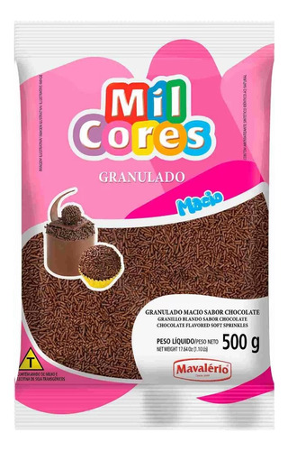 X2 Sprinkles Lluvia Palito 500g Chocolate Suave Mavalerio