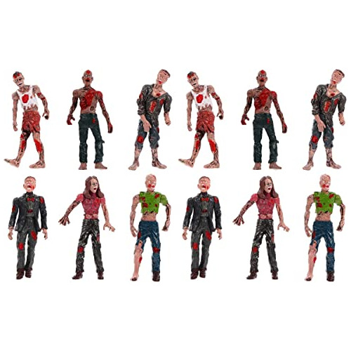 Conjunto De 12 Figuras De Acción De Zombis Articulacio...