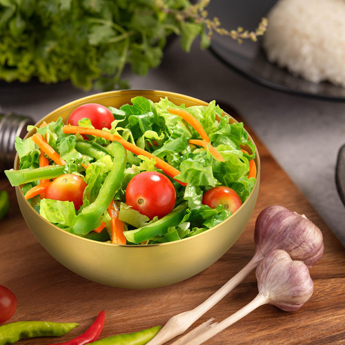 Cuenco De Arroz De Acero Inoxidable Práctico Para Comer Ensa