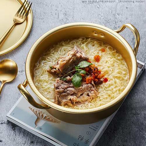 Imagen 12 de 12 de 2x Olla De Fideos Coreana Hot Aluminio 18cm