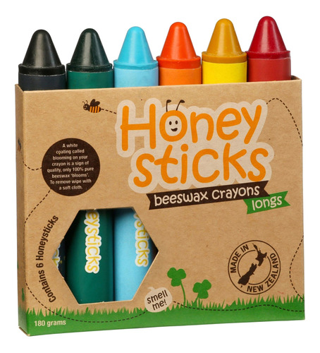 Honeysticks 100% Puro La Cera De Abejas Ceras De Color (6&nb