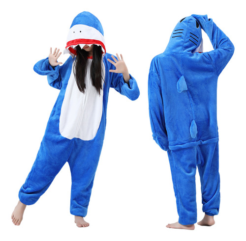 Pijama Enterizo Dinosaurio Felpa Adultos Y Niños