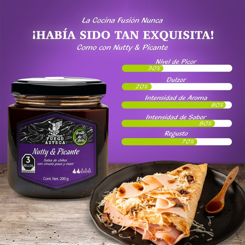 Fuego Azteca - Nutty & Picante 3-pack Salsa Premium Gourmet
