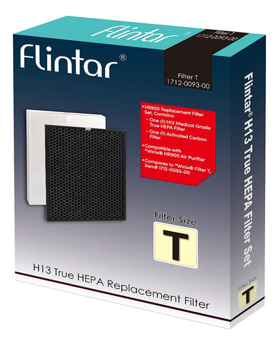 Flintar Hr900 H13 True Hepa Filtro De Repuesto T, Compatible