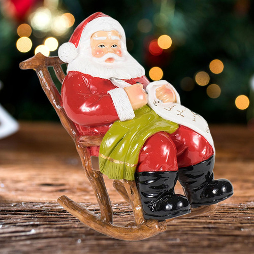 Escultura Coleccionable De Figura De Papá Noel Festiva Para