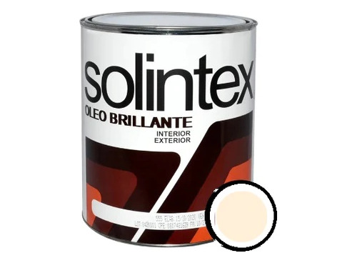 Pintura Oleo Brillante Marfil Solintex 1/4 Galon. 