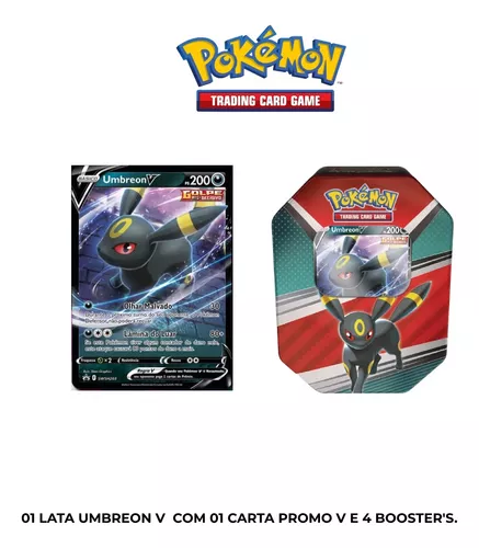 Jogo de Cartas - Pokémon Lata - 25 cartas - Evoluções de Eevee - Umbreon -  Copag em Promoção na Americanas