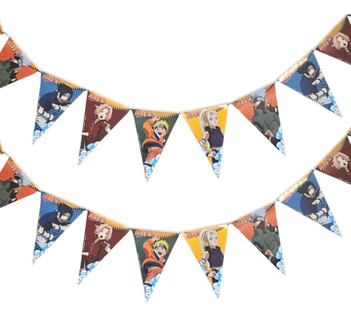 Banderín Para Cumpleaños Temática Naruto