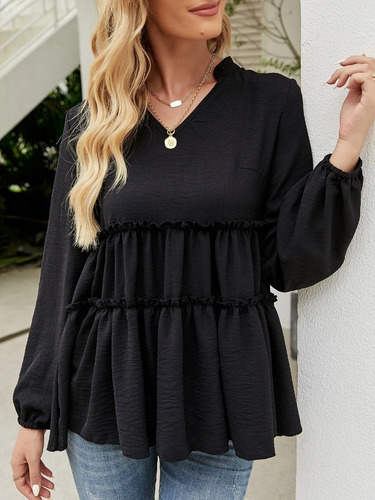 Blusa Pleplum Para Mujer